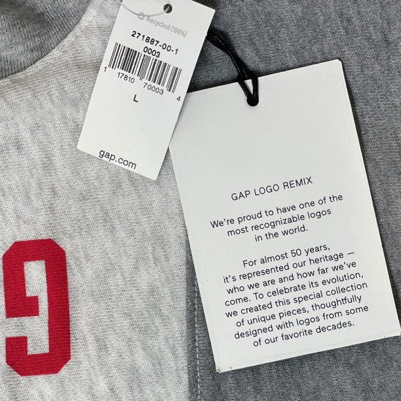 NWT GAP Logo Remix Patchwork Sweatshirt (Size L) - Picture 5 of 5